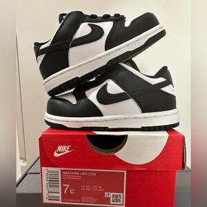 Nike Kids Dunk Low Black and White Shoes